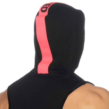 Débardeur à Capuche Bande Logo Noir Addicted