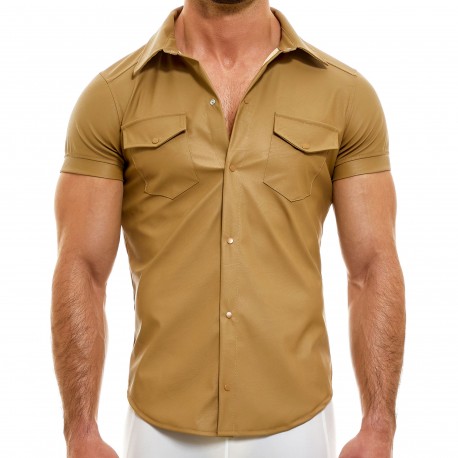 Modus Vivendi Leather Legacy Shirt - Camel