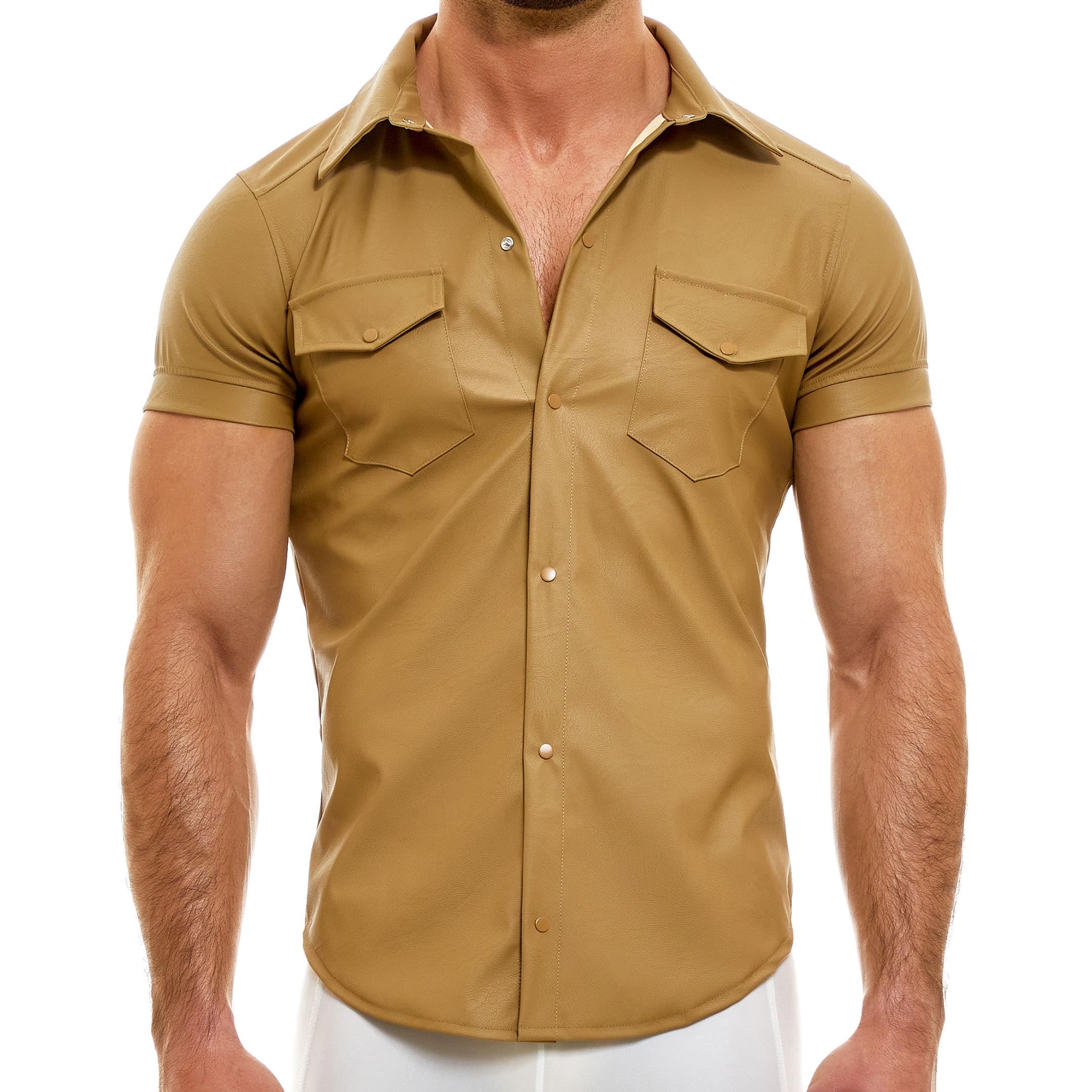 Modus Vivendi Leather Legacy Shirt - Camel | INDERWEAR