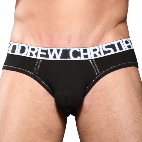 Andrew Christian Almost Naked Cotton Briefs - Black