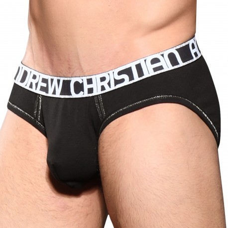 Andrew Christian Almost Naked Cotton Briefs - Black