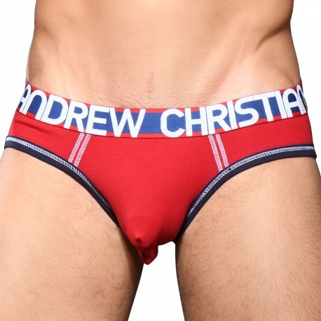 Andrew Christian Almost Naked Cotton Briefs - Red