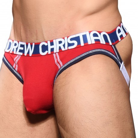 Andrew Christian Almost Naked Cotton Brief Jock - Red