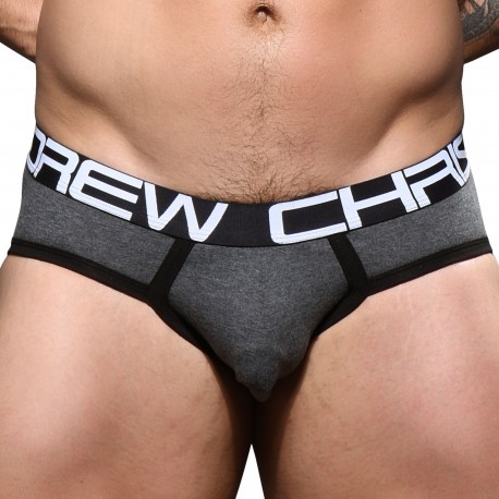 Andrew Christian Slip Show-It Coton Gris Anthracite