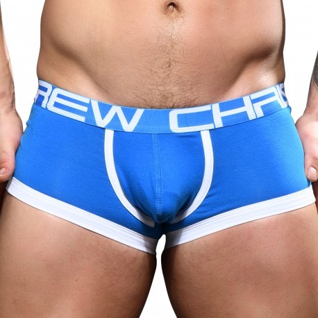 Andrew Christian FlashLift Cotton Trunks with Show-It - Electric Blue