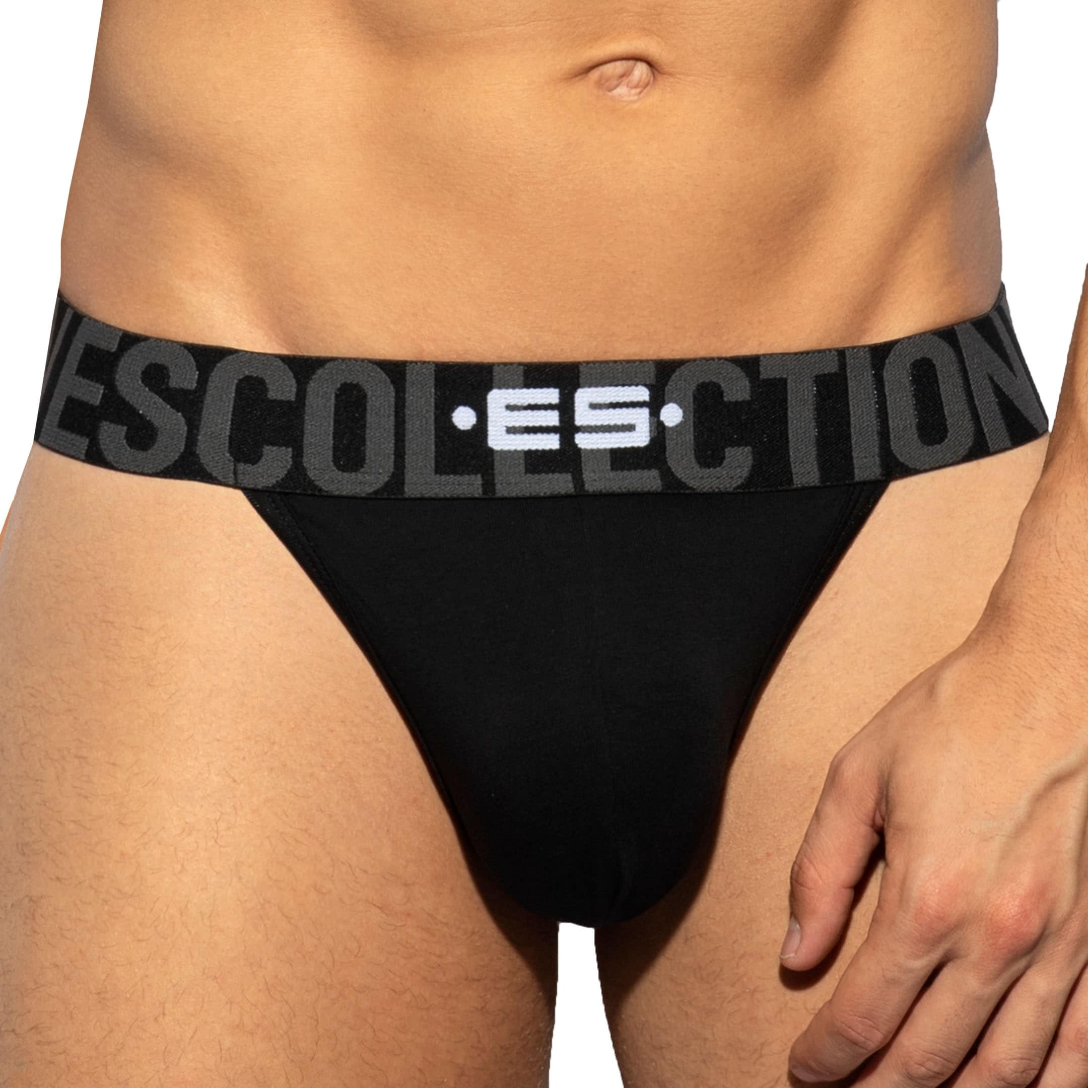 Diesel Men Black cotton stretch G-string Thong underwear size S M L XL