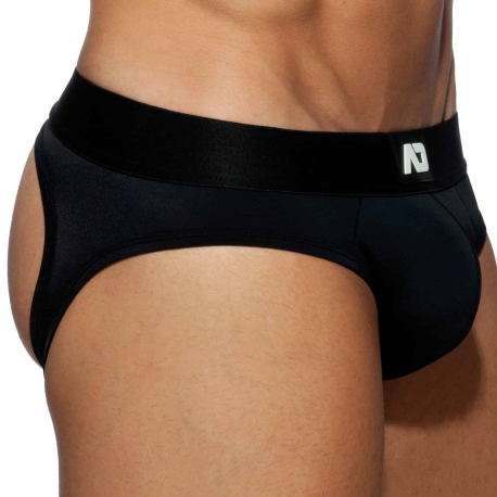 AD Fetish Bottomless Fetish Brief - Black