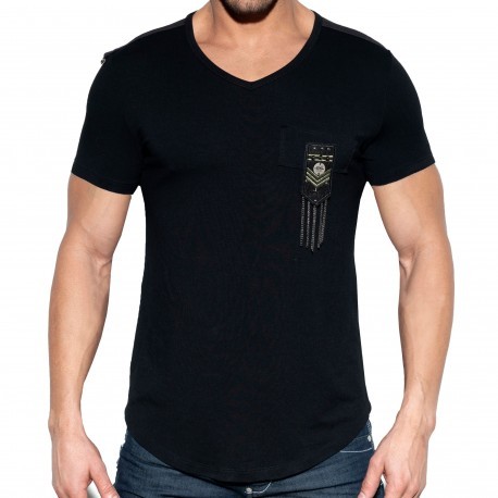 ES Collection Chains Shield T-Shirt - Black