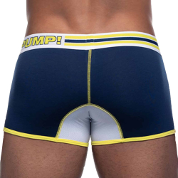 Boxer Court Sportboy Recharge Bleu Marine - Jaune Pump!