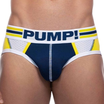 Slip Sportboy Recharge Bleu Marine - Jaune Pump!