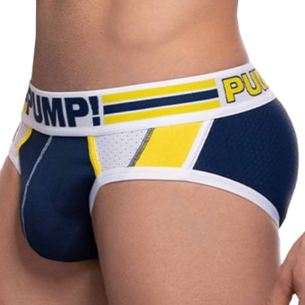 Slip Sportboy Recharge Bleu Marine - Jaune Pump!