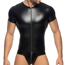 Body Front Zip Rub Cockring Noir AD Fetish