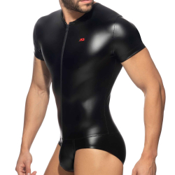 Body Front Zip Rub Cockring Noir AD Fetish