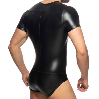 Body Front Zip Rub Cockring Noir AD Fetish