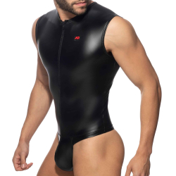 Body String Front Zip Rub Cockring Noir AD Fetish