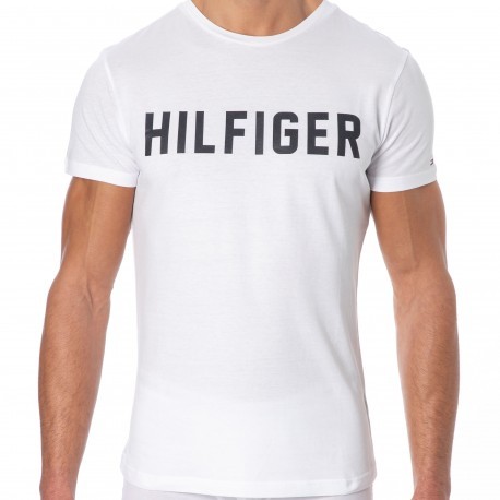 Tommy Hilfiger T-Shirt Logo Coton Bio Blanc