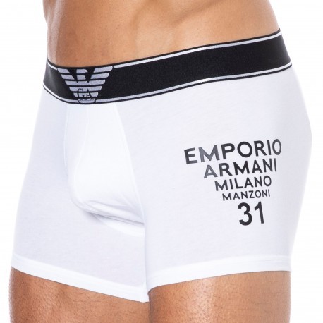 Emporio Armani On-Site Edition Cotton Boxer Briefs - White
