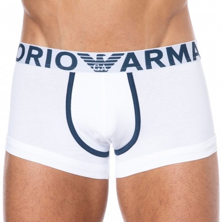 Emporio Armani Bold Logo Cotton Boxer Briefs - White