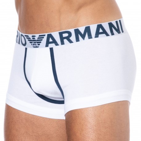 Emporio Armani Bold Logo Cotton Boxer Briefs - White