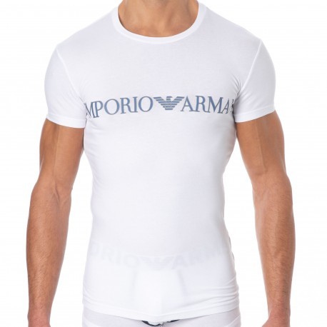 Emporio Armani Megalogo Cotton T-Shirt - White