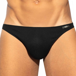 Slip Bikini Recycled Rib Noir ES Collection
