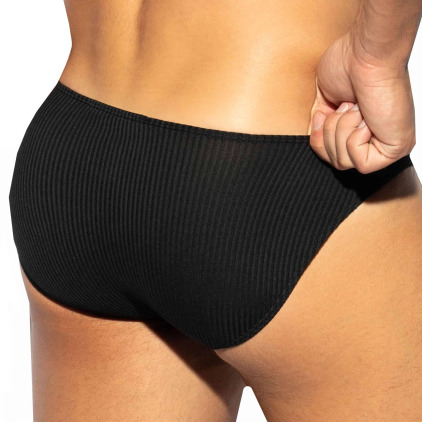 Slip Bikini Recycled Rib Noir ES Collection