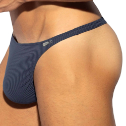 String Bikini Recycled Rib Bleu Marine ES Collection