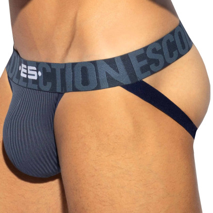 ES Collection Jock Strap Bikini Recycled Rib Bleu Marine