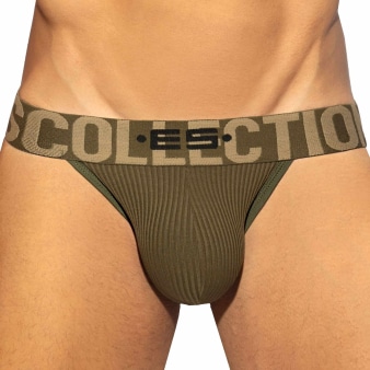 Jock Strap Bikini Recycled Rib Kaki ES Collection