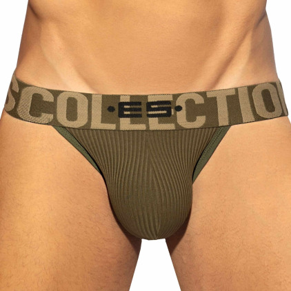 Jock Strap Bikini Recycled Rib Kaki ES Collection