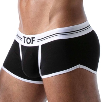 Boxer Court French Coton Noir TOF Paris