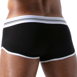 Boxer Court French Coton Noir TOF Paris