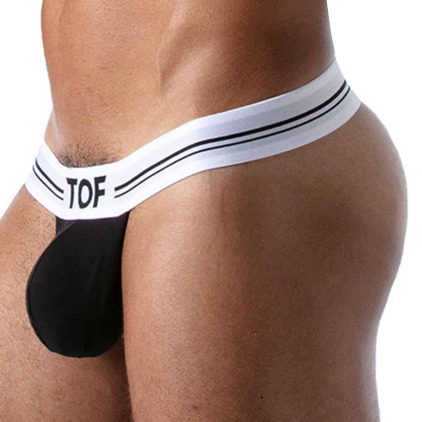 String Sans Ficelle French Coton Noir TOF Paris