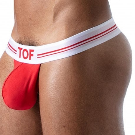 TOF Paris French Cotton Backless Thong - Red