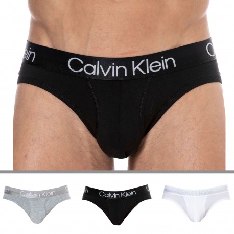 Calvin Klein 3-Pack Modern Structure Briefs - Black - Grey -White
