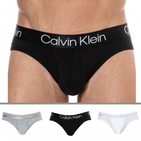 Calvin Klein Lot de 3 Slips Modern Structure Noir - Gris - Blanc