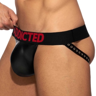 Jockstrap Rub Tape Cockring Noir AD Fetish
