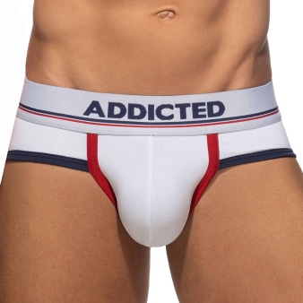 Lot de 3 Slips Tommy Coton Blanc - Bleu Marine - Rouge Addicted