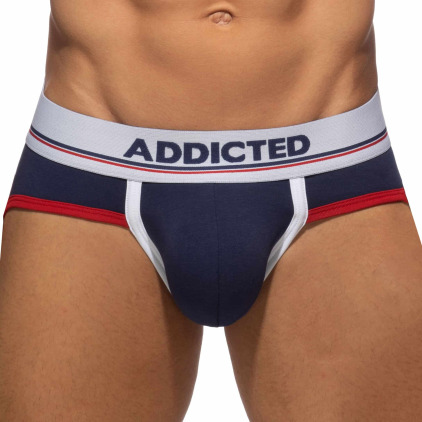 Lot de 3 Slips Tommy Coton Blanc - Bleu Marine - Rouge Addicted