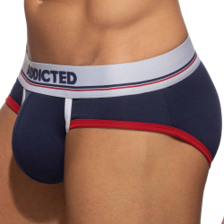 Lot de 3 Slips Tommy Coton Blanc - Bleu Marine - Rouge Addicted