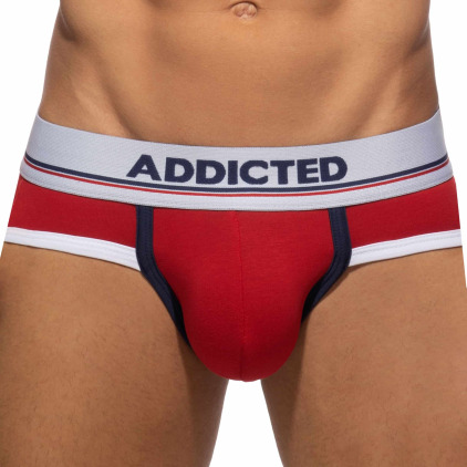 Lot de 3 Slips Tommy Coton Blanc - Bleu Marine - Rouge Addicted