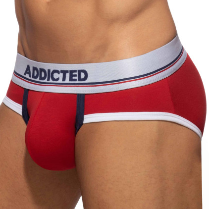 Lot de 3 Slips Tommy Coton Blanc - Bleu Marine - Rouge Addicted