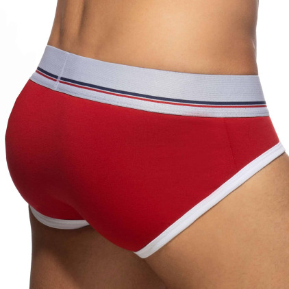 Lot de 3 Slips Tommy Coton Blanc - Bleu Marine - Rouge Addicted