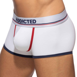 Lot de 3 Boxers Courts Tommy Coton Blanc - Bleu Marine - Rouge Addicted