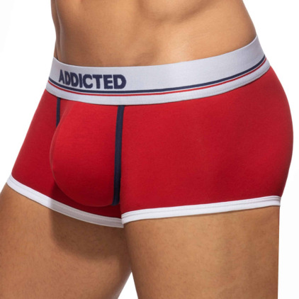 Lot de 3 Boxers Courts Tommy Coton Blanc - Bleu Marine - Rouge Addicted