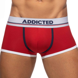 Lot de 3 Boxers Courts Tommy Coton Blanc - Bleu Marine - Rouge Addicted