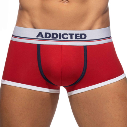 Lot de 3 Boxers Courts Tommy Coton Blanc - Bleu Marine - Rouge Addicted