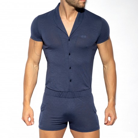 ES Collection Short-Sleeved Bodysuit - Navy