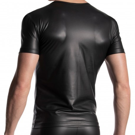 Manstore T-Shirt Col V Extra profond Noir