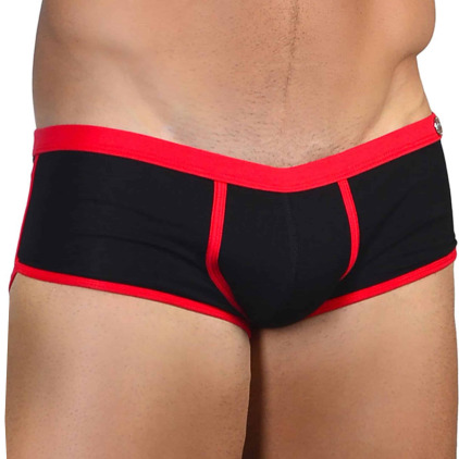 Roberto Lucca Shorty Viscose Noir - Rouge Roberto Lucca Shorty Viscose Noir - Rouge